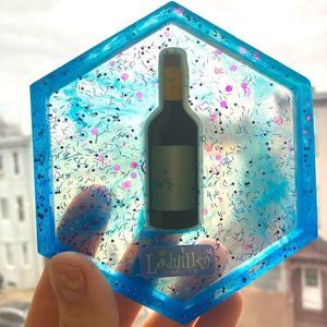 Wine bottle coaster/ring dish